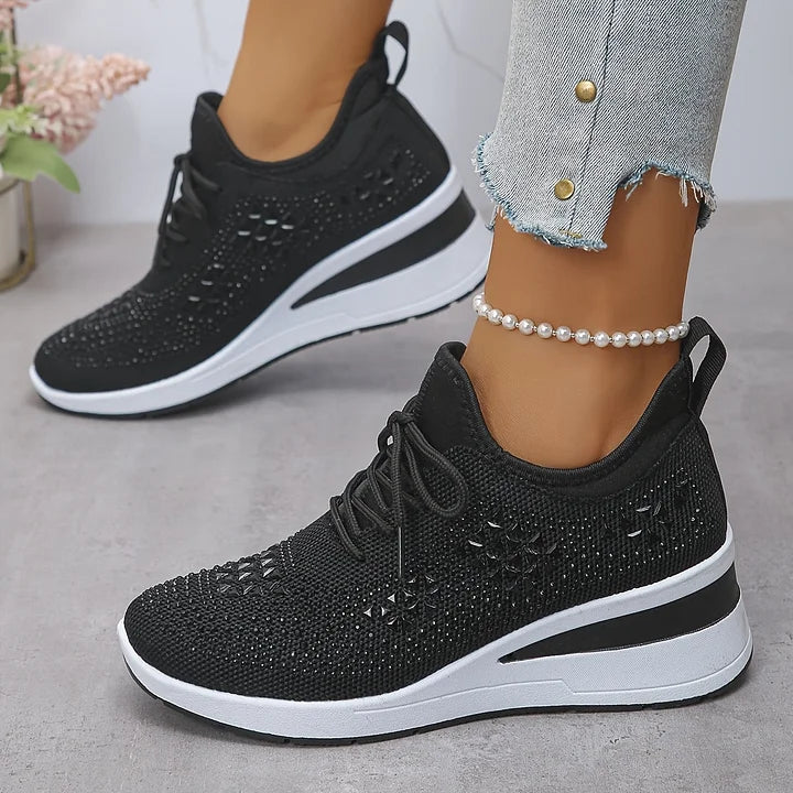 Clara | Orthopädische Sneakers mit funkelnden Strasssteinen
