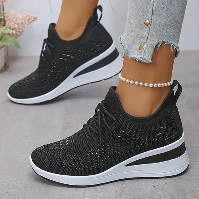 Clara | Orthopädische Sneakers mit funkelnden Strasssteinen