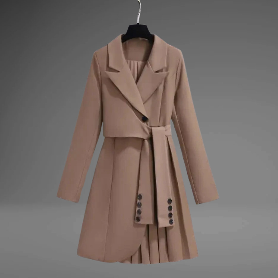 LOUISA – Eleganter Mantel mit Faltendetails