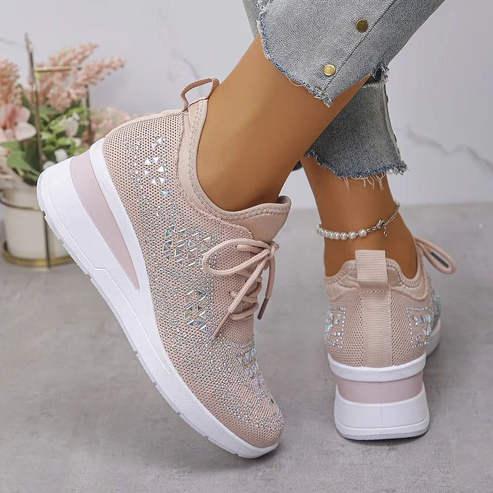 Clara | Orthopädische Sneakers mit funkelnden Strasssteinen