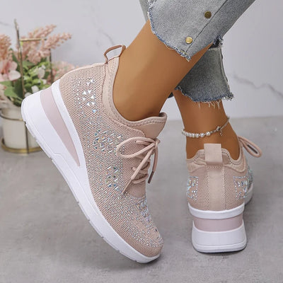 Clara | Orthopädische Sneakers mit funkelnden Strasssteinen
