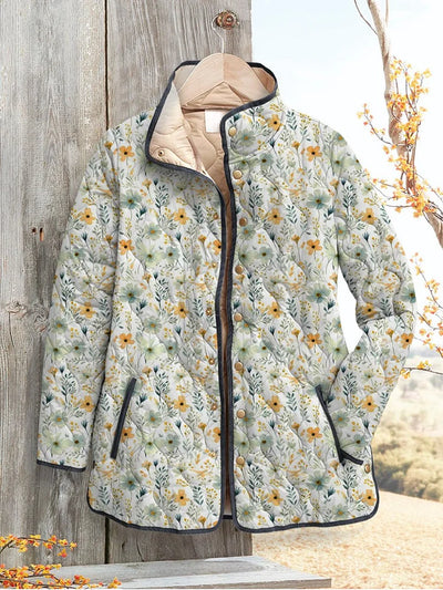Veste matelassée à imprimé floral pour femmes