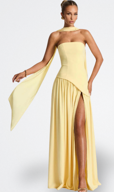 Eva - Trägerloses Maxi-Kleid