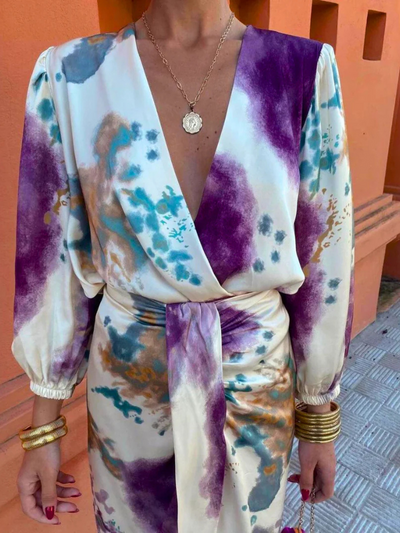 Tess - Elegantes Bedrucktes Midikleid