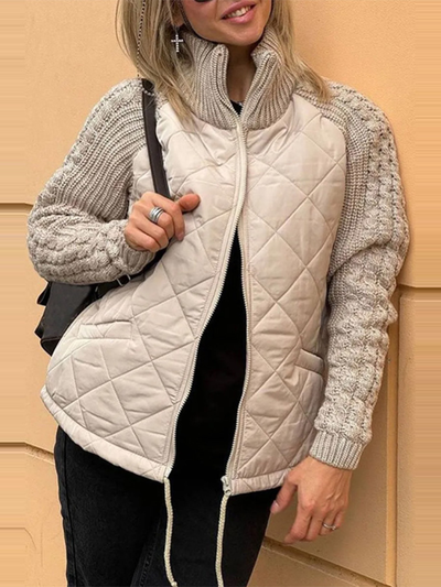 BELINA | Lässige Patchworkjacke mit Reißverschluss