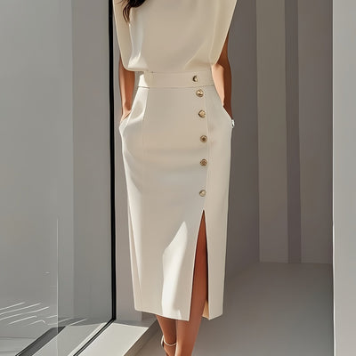 Josefine - Elegantes Midikleid mit Schlitz