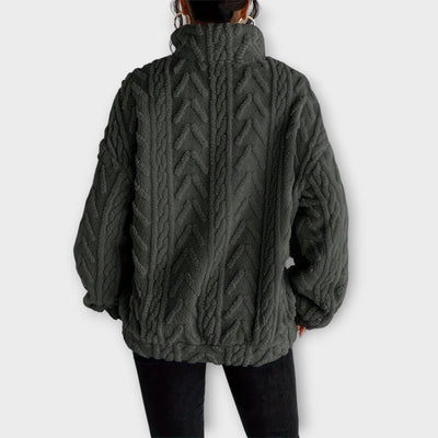 Fiona | Geflochtener Zip-Up Pullover