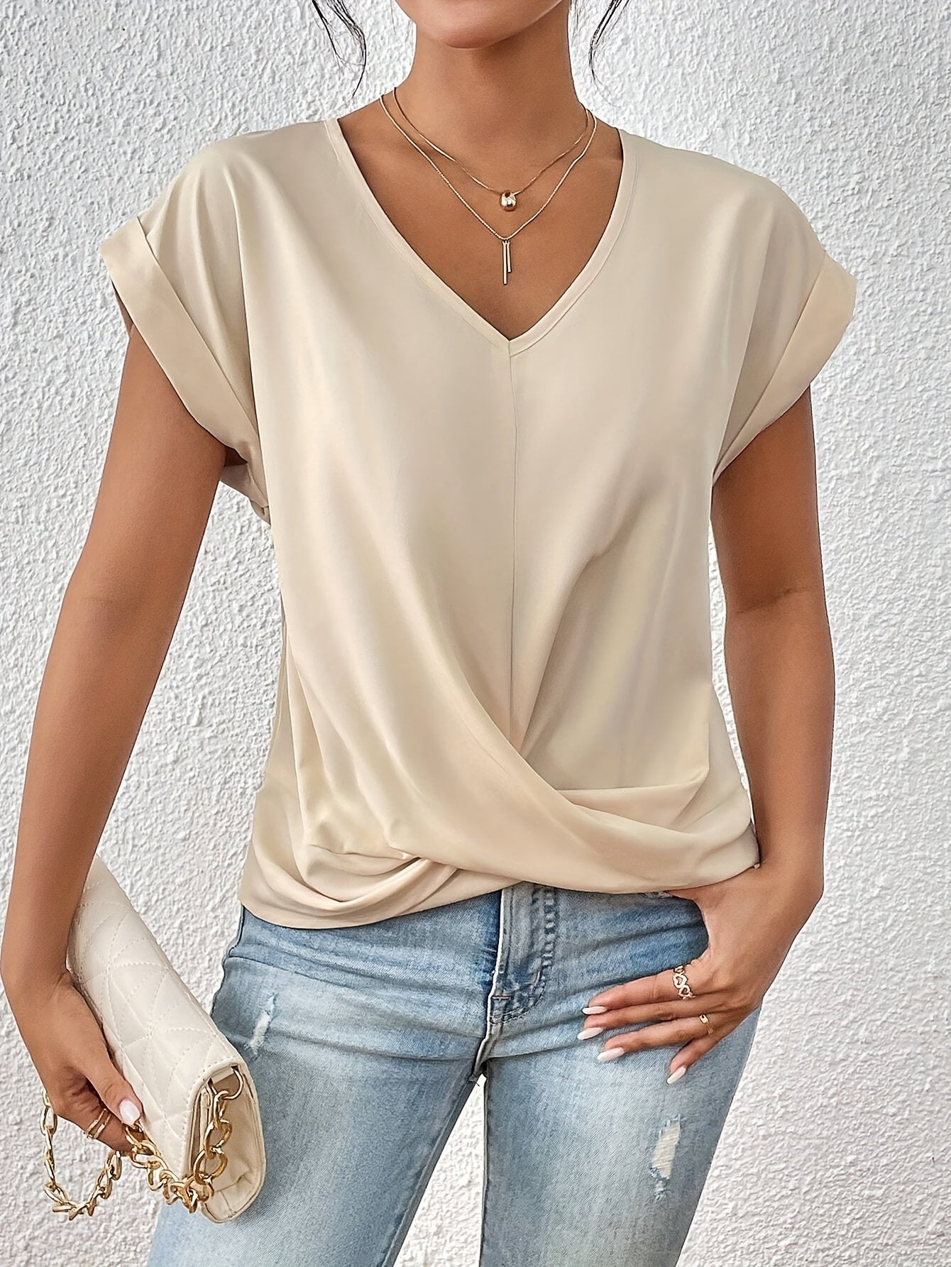 ANA | Elegante Casual-Bluse mit V-Ausschnitt