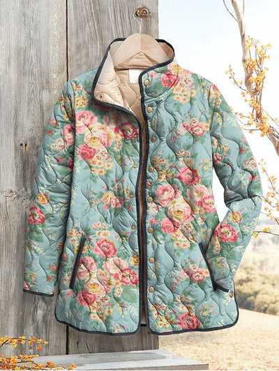 Veste Femme Imprimé Floral Matelassé