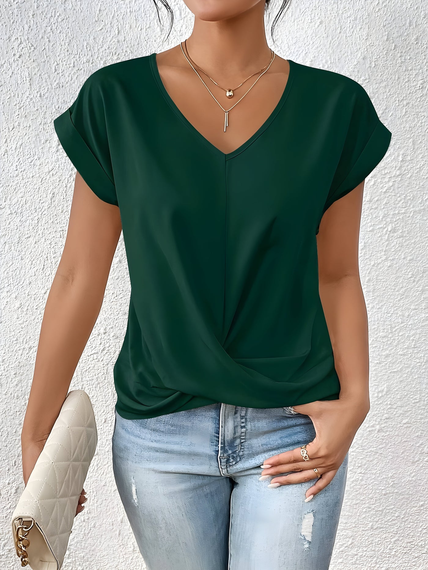 ANA | Elegante Casual-Bluse mit V-Ausschnitt