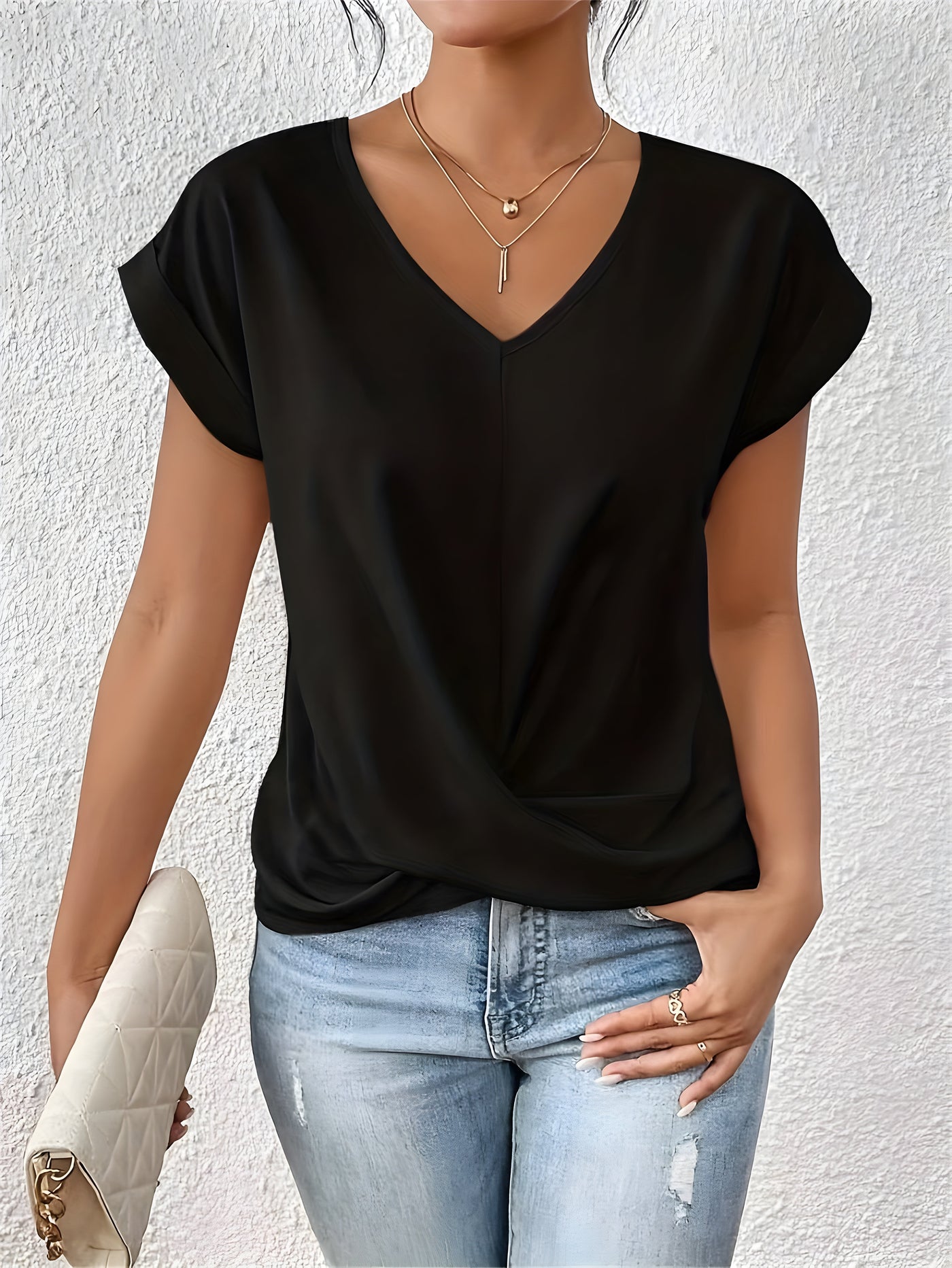 ANA | Elegante Casual-Bluse mit V-Ausschnitt