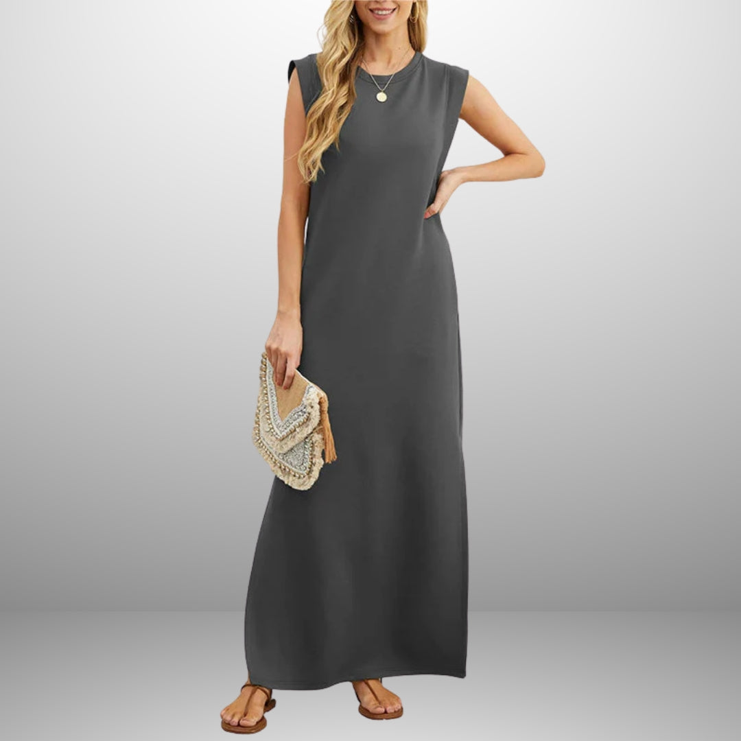 Nicole – Langes fließendes knitterfreies Kleid