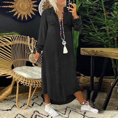 Sofia | Langärmliges Maxikleid aus Denim