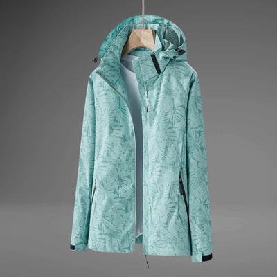 PAOLA – Wasserdichte Windjacke mit Blattmuster