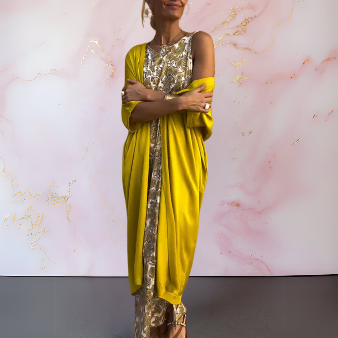 Daniela - Elegantes Kleid mit Strickjacke