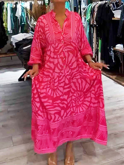 Florence - Kleid mit V-Ausschnitt und Druck