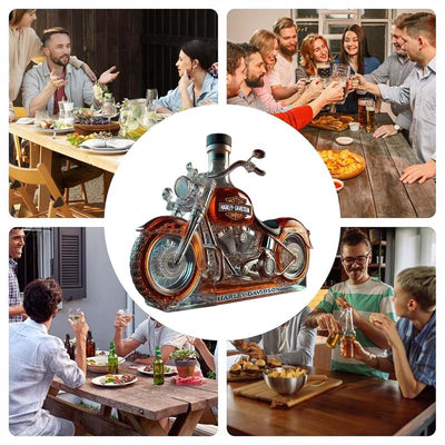 Kreative Weinflasche im Motorradzubehör