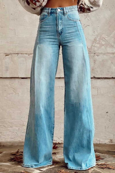 Vintage Boho Denim-Hosen