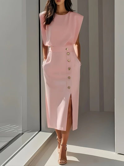 Josefine - Elegantes Midikleid mit Schlitz