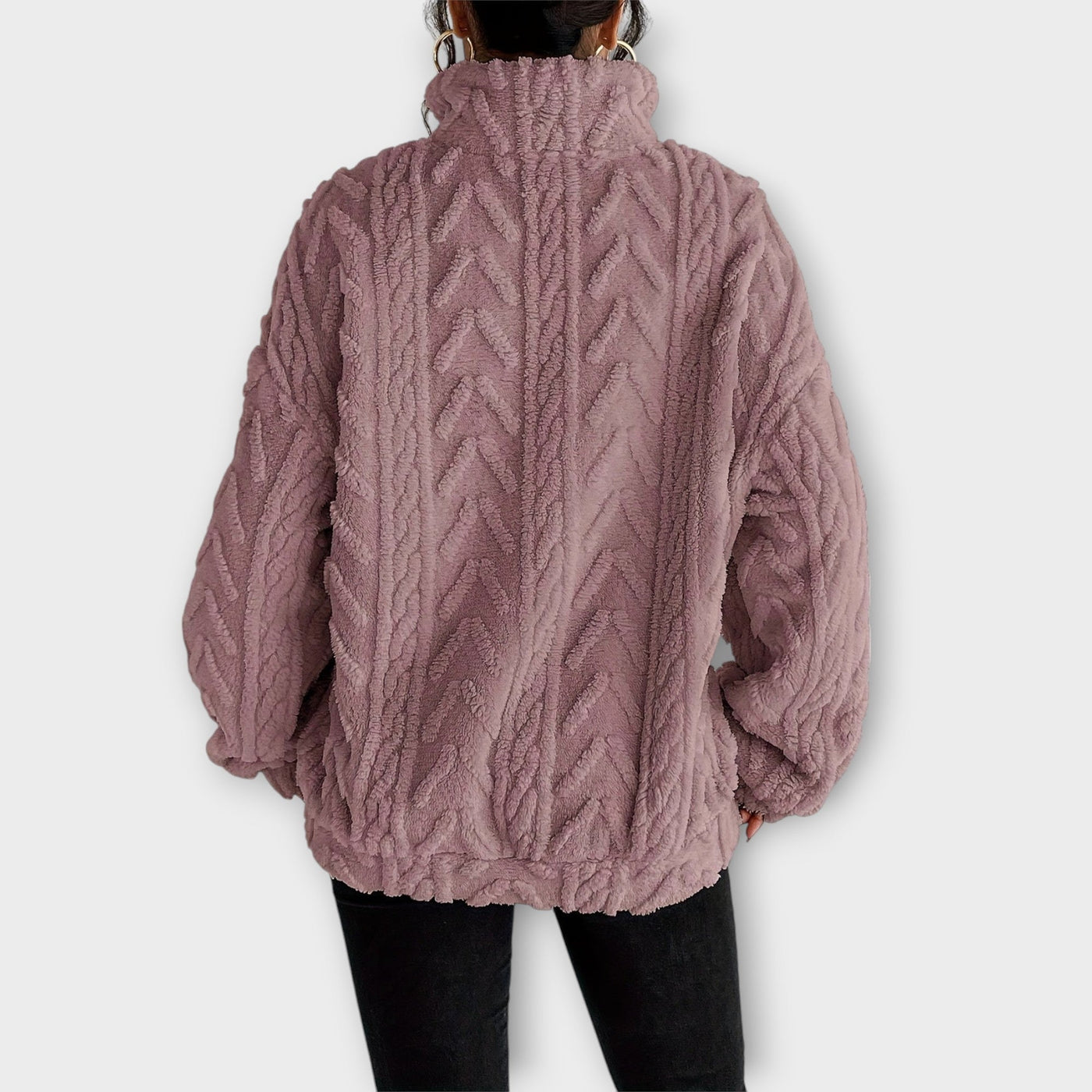 Fiona | Geflochtener Zip-Up Pullover