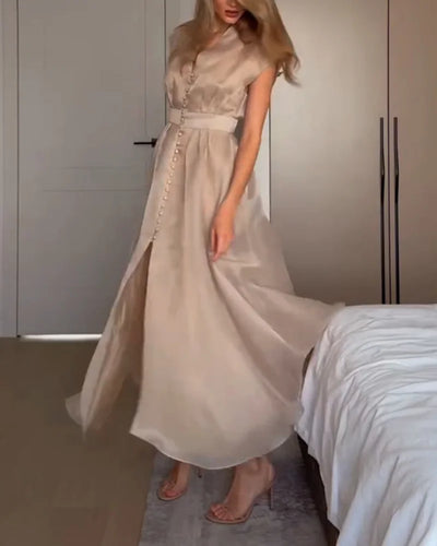 Catherine | Elegantes V-Ausschnitt Kleid