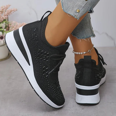 Clara | Orthopädische Sneakers mit funkelnden Strasssteinen