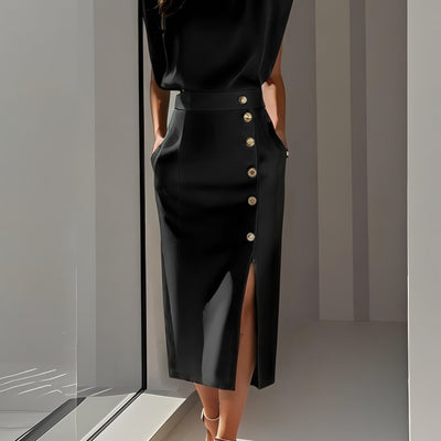 Josefine - Elegantes Midikleid mit Schlitz