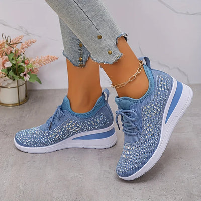 Clara | Orthopädische Sneakers mit funkelnden Strasssteinen