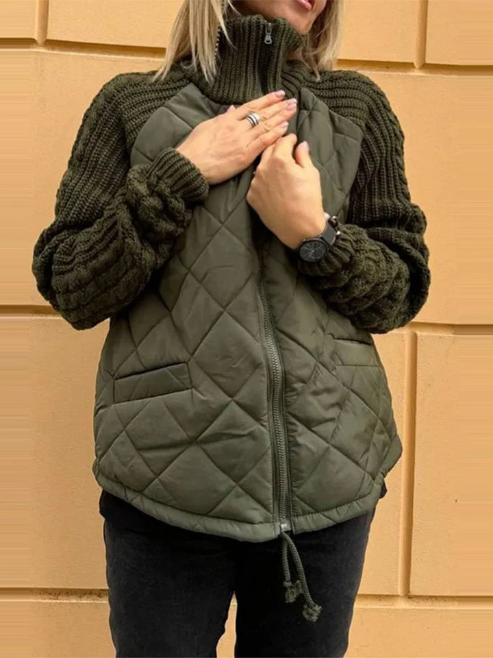 BELINA | Lässige Patchworkjacke mit Reißverschluss