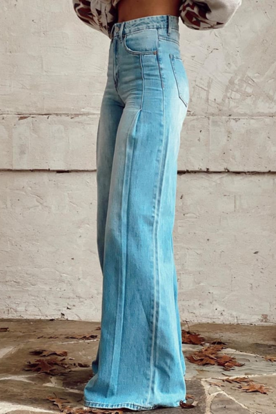 Vintage Boho Denim-Hosen