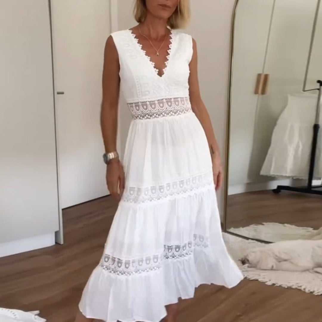 Sien™ | Kleid mit V-Ausschnitt