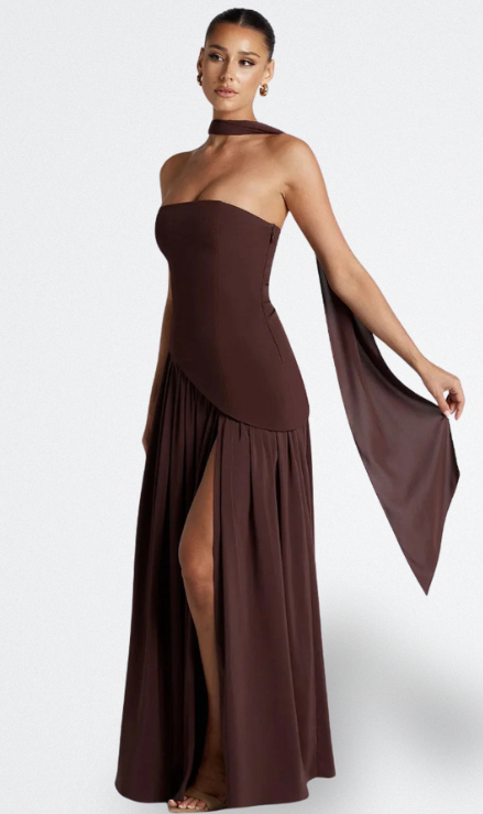 Eva - Trägerloses Maxi-Kleid