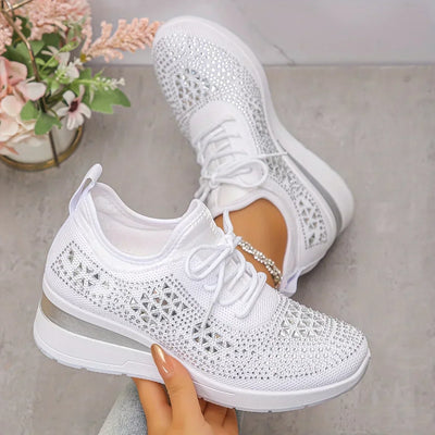 Clara | Orthopädische Sneakers mit funkelnden Strasssteinen