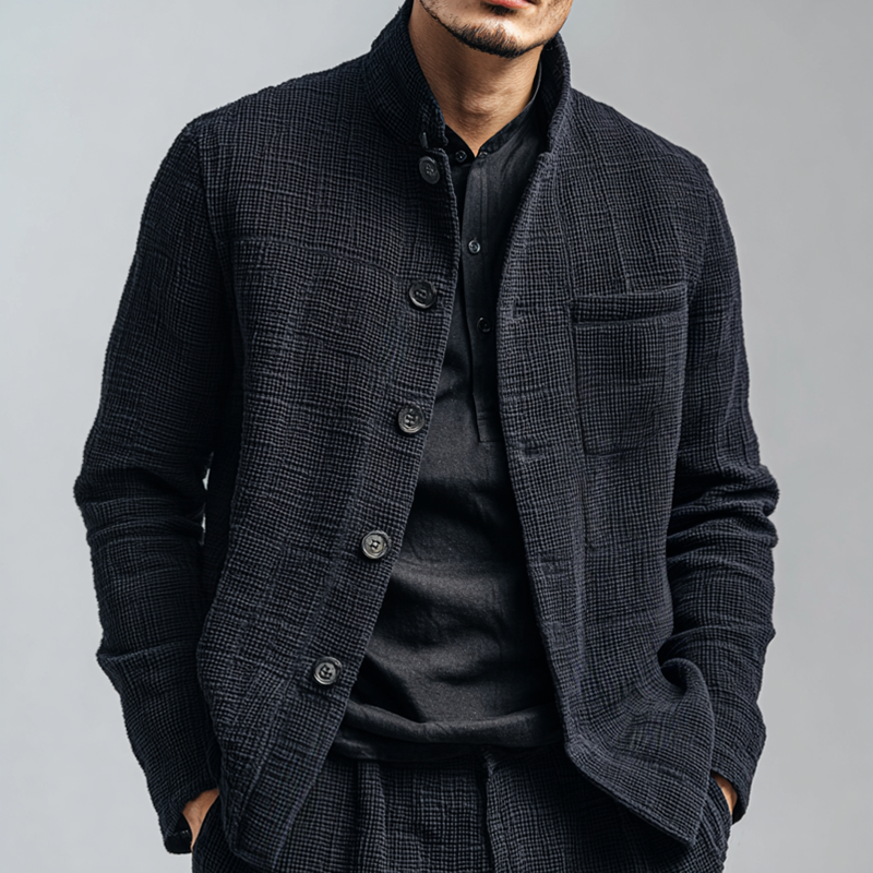 Männliche Casual-Jacke mit Stehkragen Aleksander