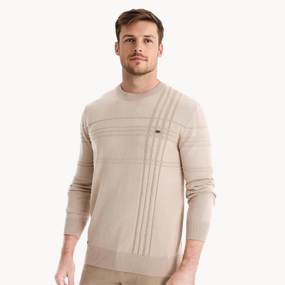 MIRAVO | Eleganter Herrenpullover mit Karodesign