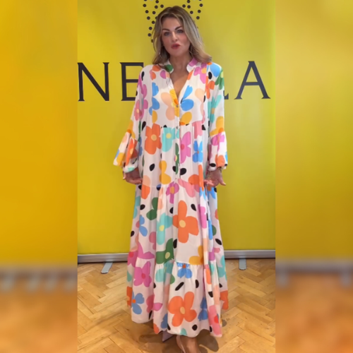 Christa - Elegantes Geblümtes Kleid