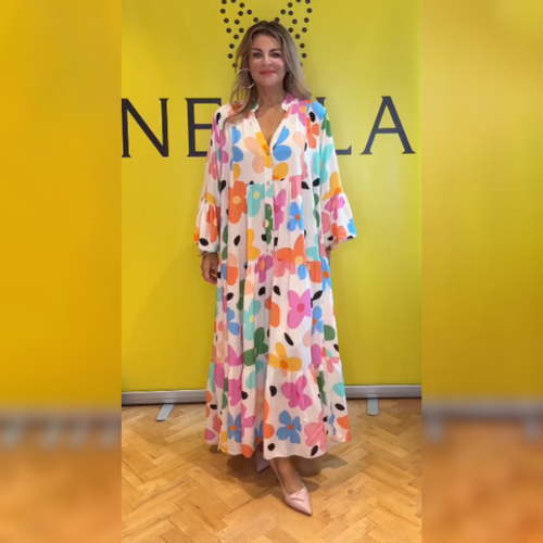 Christa - Elegantes Geblümtes Kleid