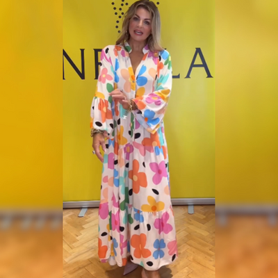 Christa - Elegantes Geblümtes Kleid