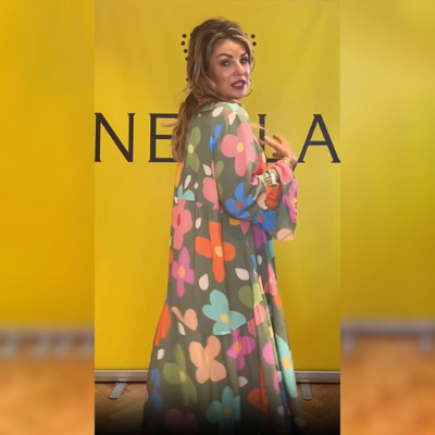 Christa - Elegantes Geblümtes Kleid