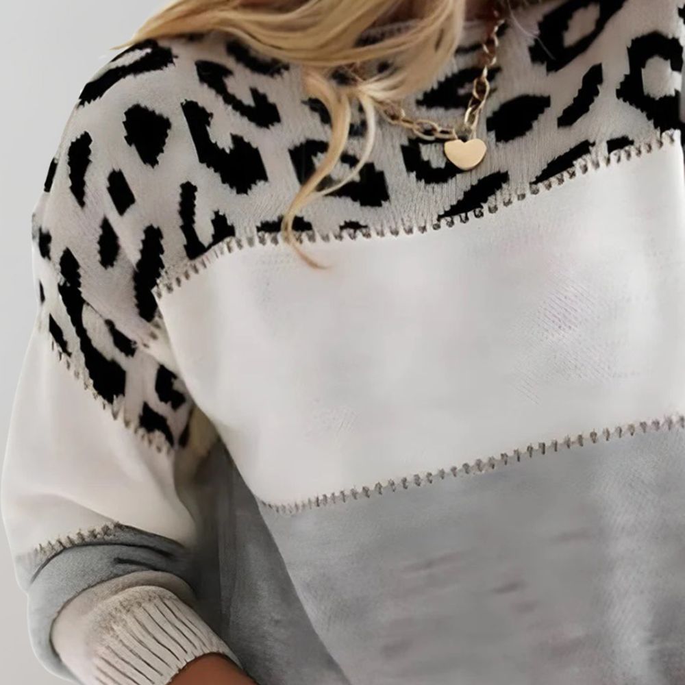 Cheyenne | Lässiger Pullover mit Leopardenmuster