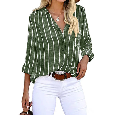 Maddie | Gestreifte Button-Up-Bluse
