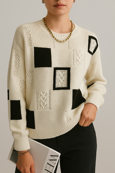 Odessa - Entspannter geometrischer Pullover