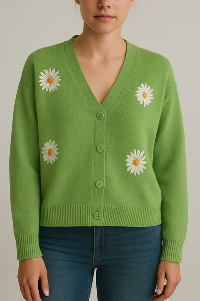 Diana - Florale Strickjacke