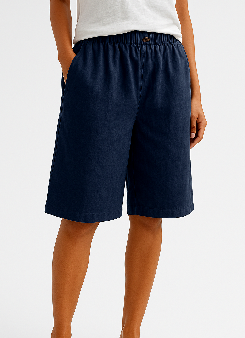 Marion – Weite Freizeitshorts aus Baumwolle und Leinen