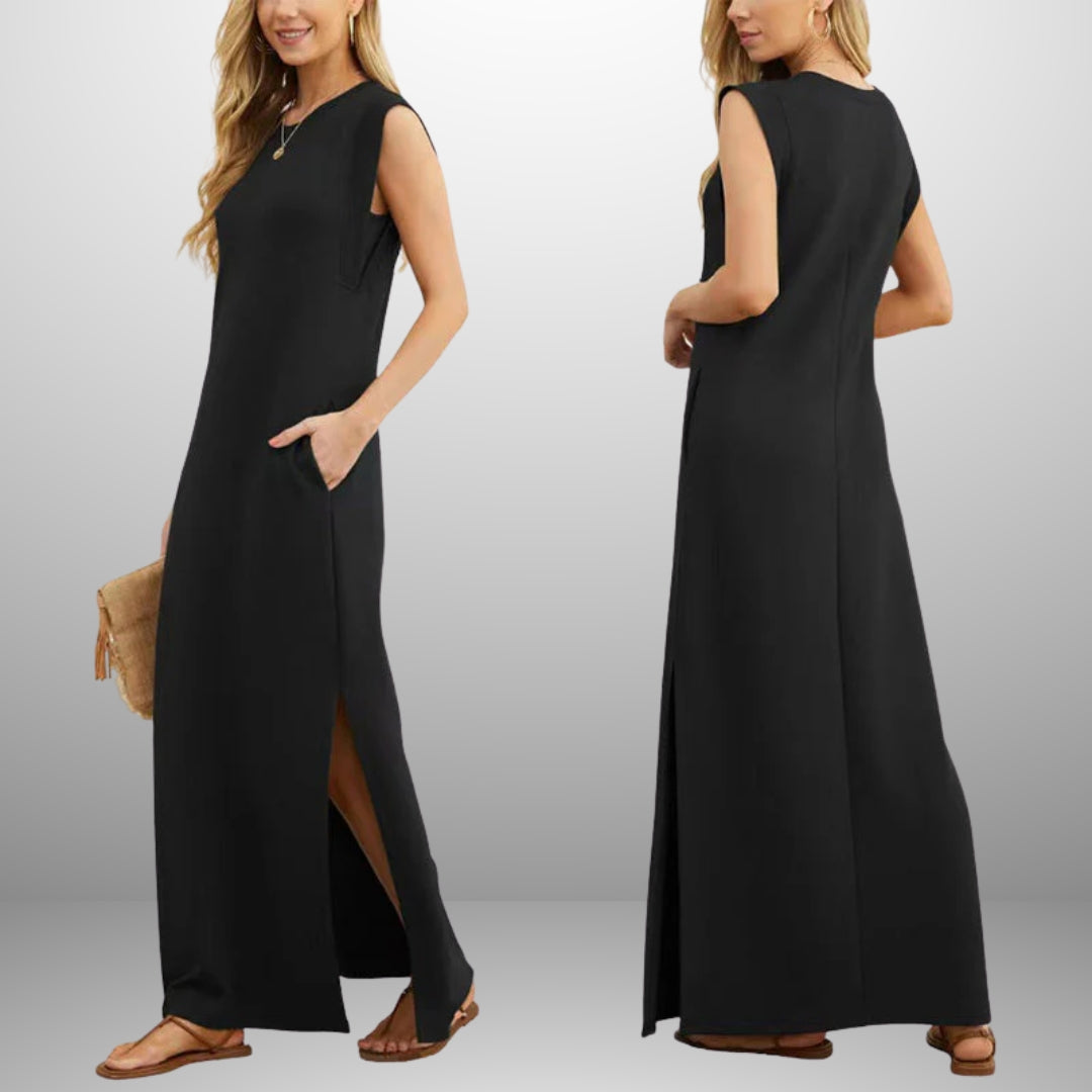Nicole – Langes fließendes knitterfreies Kleid