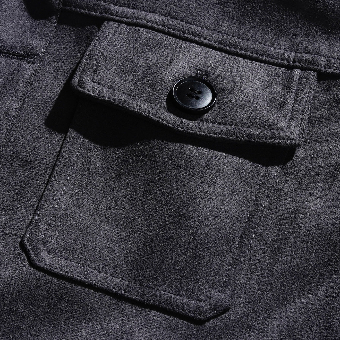 Vintage Herren Suede Jacke Janusz, einreihig, mit Stehkragen