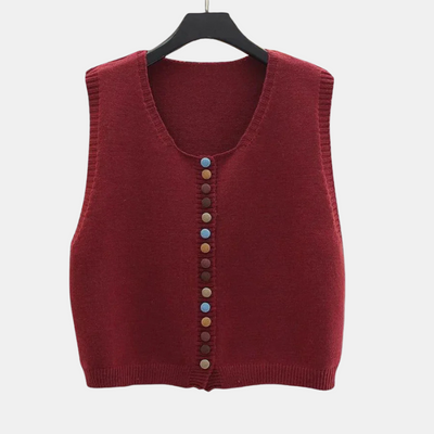 Zaria | Strickweste mit Farbknöpfen