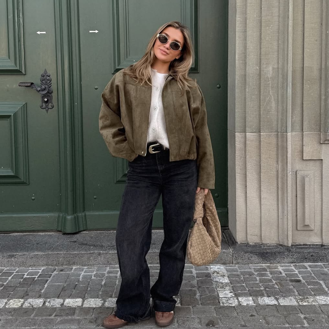 Georgina - Leichte Wildlederjacke