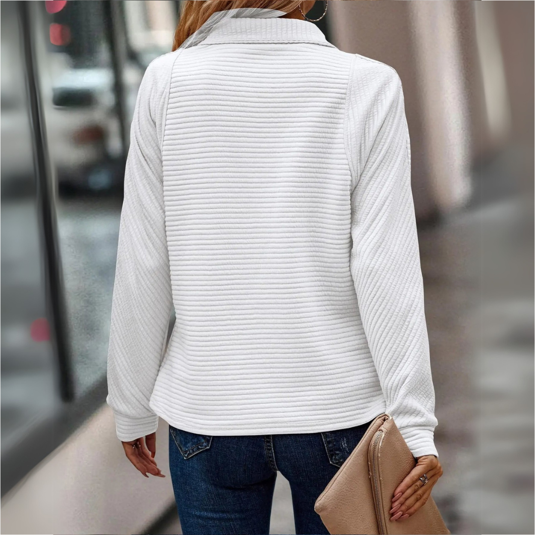Elise - Eleganter V-Ausschnitt-Pullover für Frauen