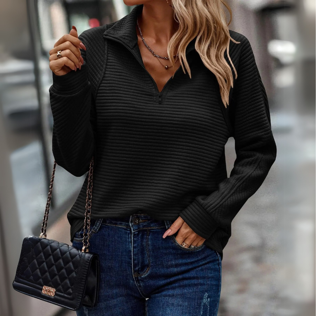 Elise - Eleganter V-Ausschnitt-Pullover für Frauen